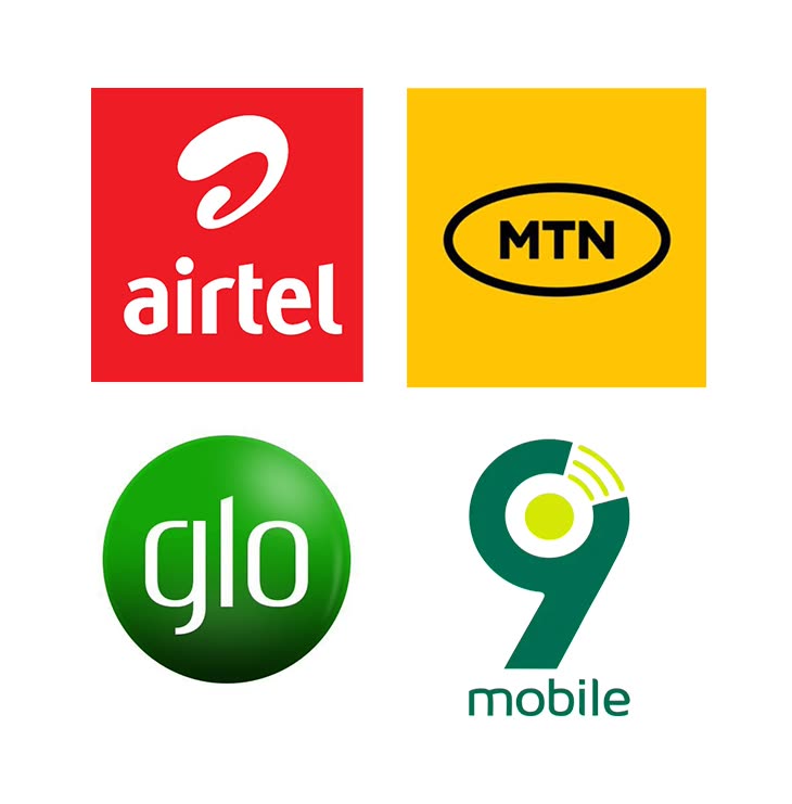 Airtel, MTN, 9mobile and Glo airtime and data top-ups